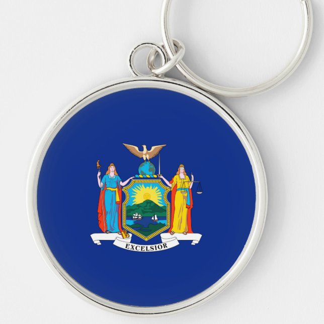 New York State Flag Design Key Ring (Front)