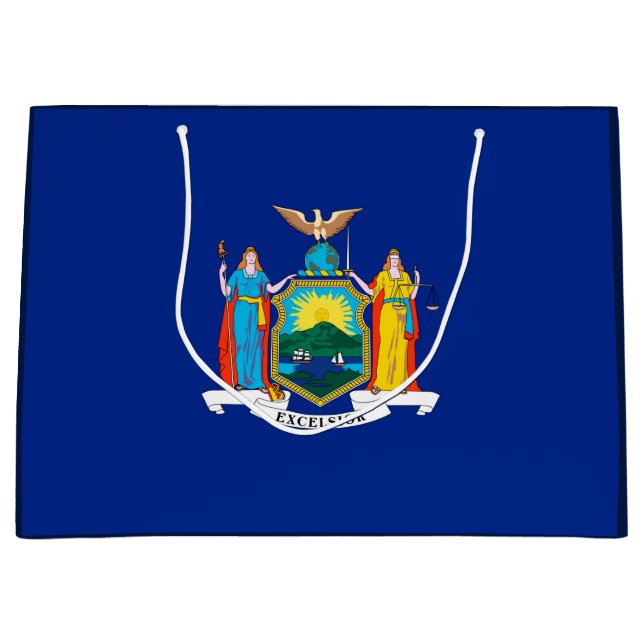 New York State Flag Design Large Gift Bag (Front)