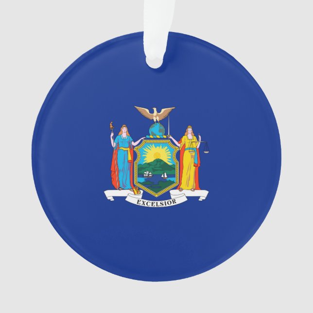 New York State Flag Design Ornament (Front)