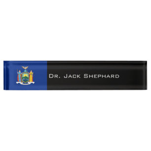 New York State Flag Nameplate