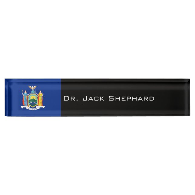 New York State Flag Nameplate (Front)