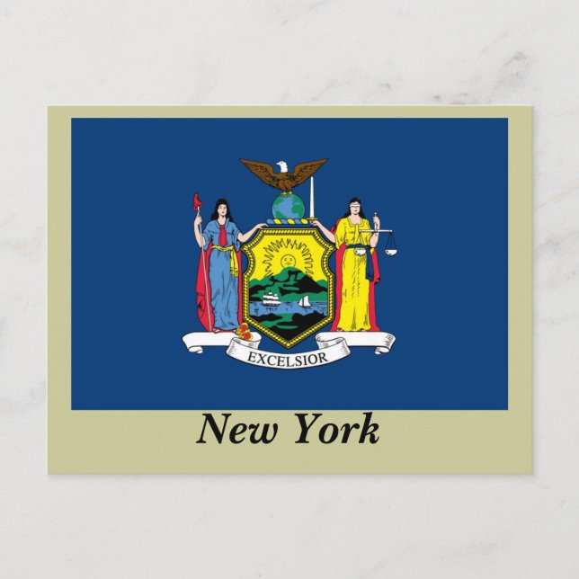 New York State Flag Postcard (Front)