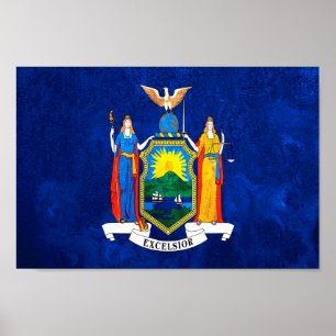 New York State Flag Poster