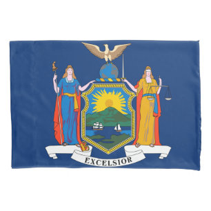 New York State Flag Print Patriotc Pillowcase