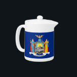 New York State Flag Teapot<br><div class="desc">Brew your favourite tea with a touch of New York flair using our charming teapot featuring the flag of New York State! This unique teapot celebrates the spirit of the Empire State, with a beautifully detailed print of the New York State flag prominently displayed on its surface. It’s the perfect...</div>