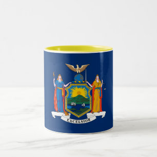 New York State Flag Two-Tone Coffee Mug
