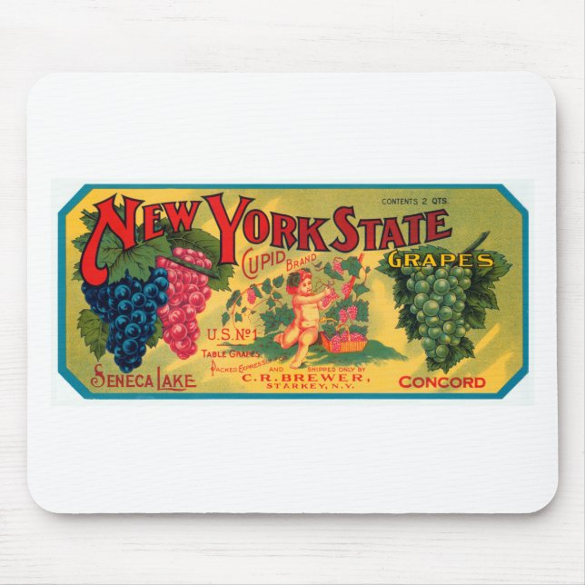 New York State Grapes Mouse Pad (Front)