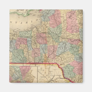 New York State Map by Mitchell Magnet