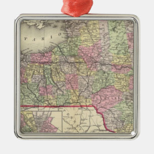 New York State Metal Ornament