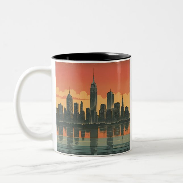 New York State of Mind – Retro Skyline Mug (Left)