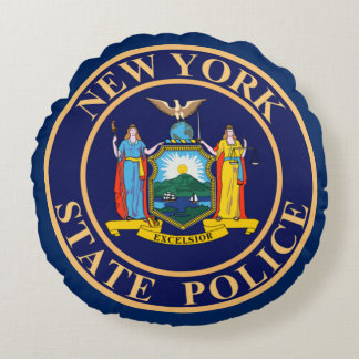 New York State Police Round Cushion