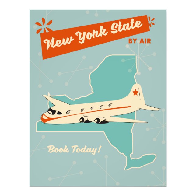 New York State retro poster. Photo Print (Front)