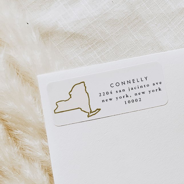 New York State Return Address Labels (New York state illustration return address labels.)