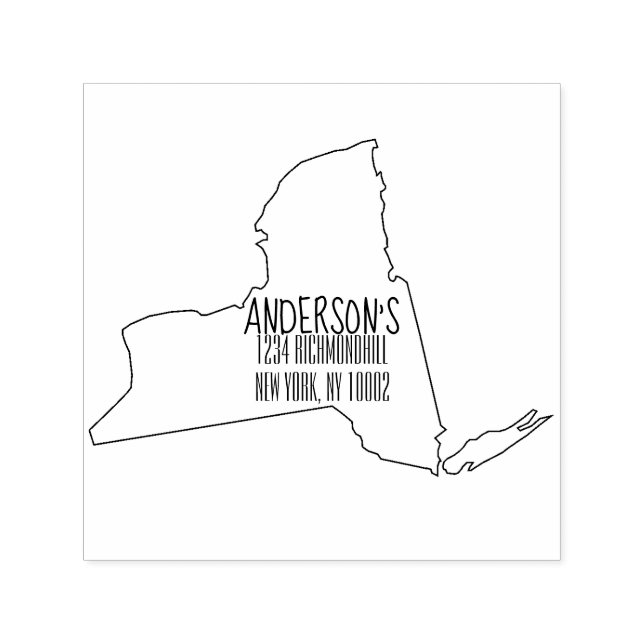 New York State Self Inking Rubber Stamp (Design)