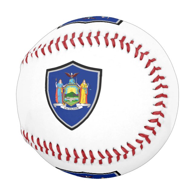 New York State shield flag baseball (Front Right)