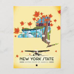New York State Vintage travel poster Postcard