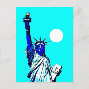 New York Statue of Liberty Pop Art Postcard