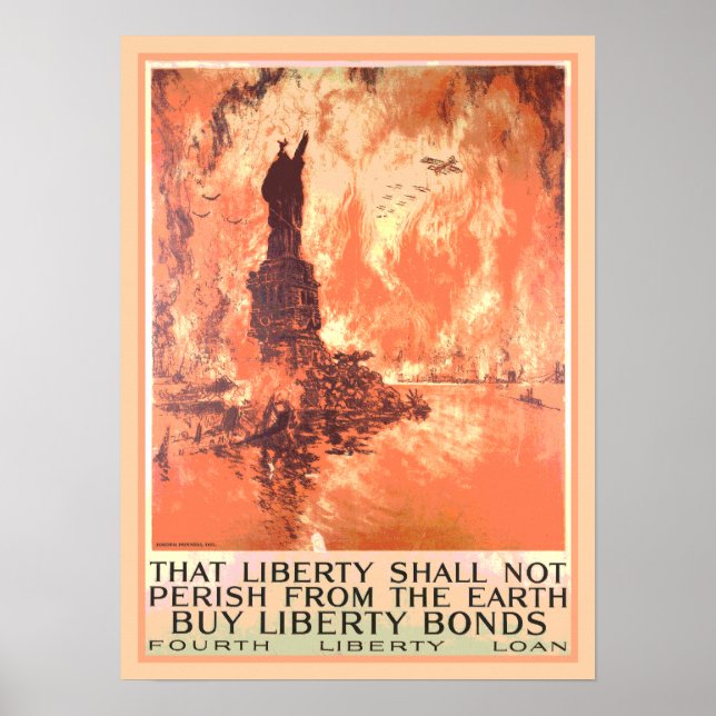 New York Statue of Liberty Shall Not Perish Bonds Poster (Front)