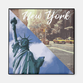 New York Statue of Liberty Taxi Magnet