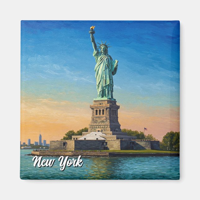 New York Statue of Liberty Travel Magnet (Front)