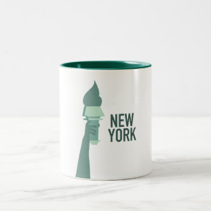 New York Statue of Liberty Two-Tone Coffee Mug