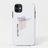 New York - Statue of Liberty USA Flag