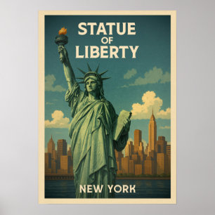 New York Statue of Liberty V01 Poster