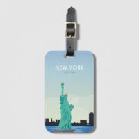 New York Statue Of Liberty Vintage Travel