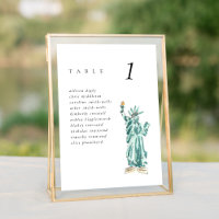 New York Statue of Liberty Wedding Seating Chart
