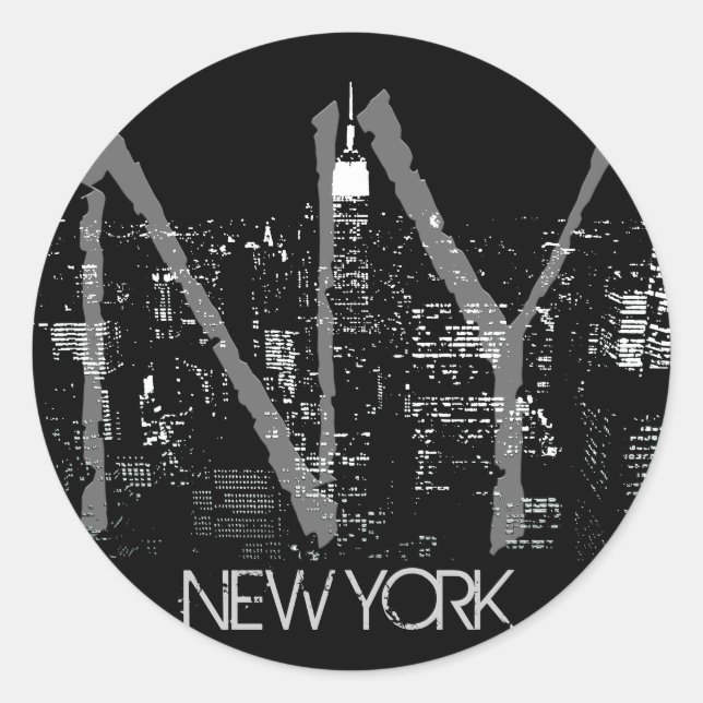 New York Stickers New York Skyline Souvenirs (Front)
