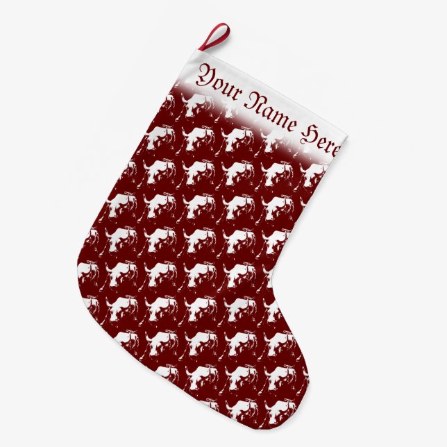 New York Stocking New York Bull Christmas Stocking (Front (Hanging))