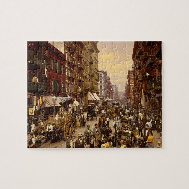 New York Street 1890 Jigsaw Puzzle (Horizontal)