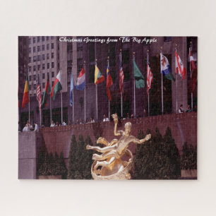 New York Street Scene.Christmas Greetings Jigsaw Puzzle