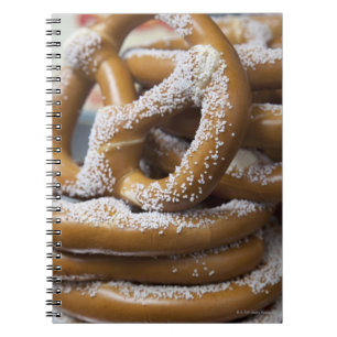 New York street vendor's huge pretzels for sale Notebook