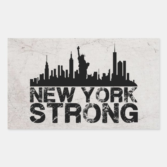 New York Strong Rectangular Sticker (Front)