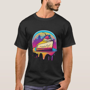 New York Style Cheesecake Synthwave 80s Retrowave  T-Shirt
