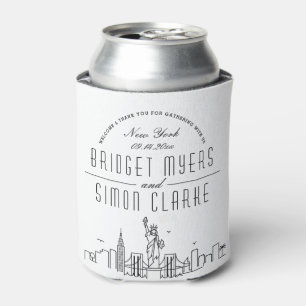 New York Stylised   Wedding Can Cooler