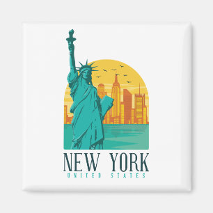 New York Stylish Skyline Magnet
