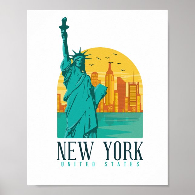 New York Stylish Skyline  Poster (Front)