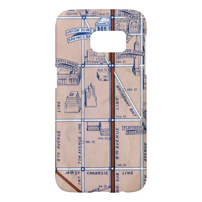 NEW YORK SUBWAY MAP, 1940 2 Case-Mate SAMSUNG GALAXY CASE (Back)