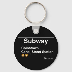 New York Subway Station Key Ring