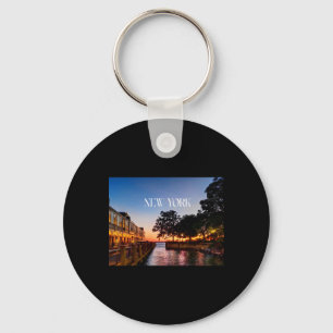 New York Summer Nights Sticker Key Ring