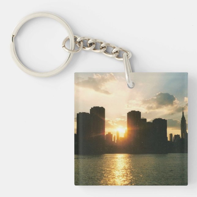 New York Sunset Key Ring (Front)