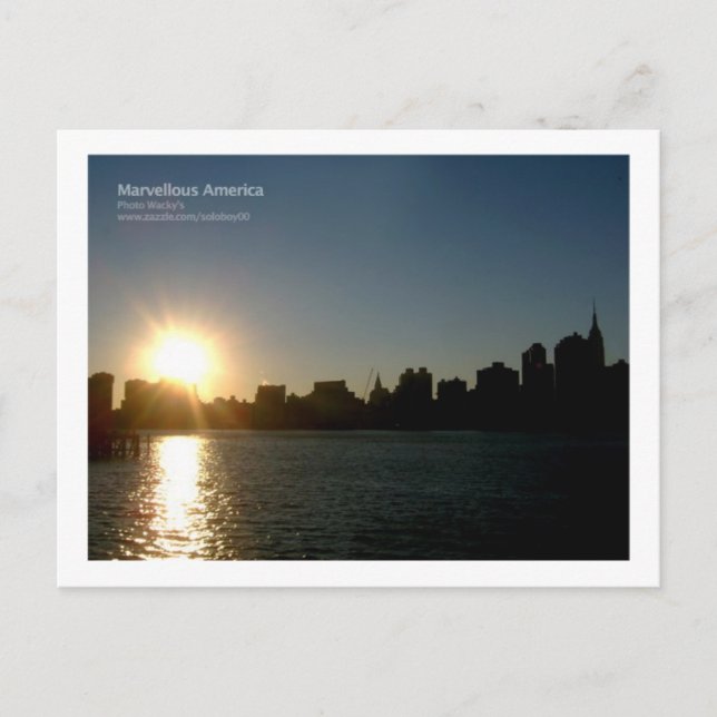 New York Sunset Postcard (Front)
