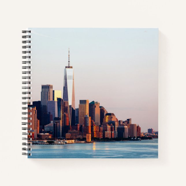 New York Sunset Skyline View of World Trade Centre Notebook (Front)