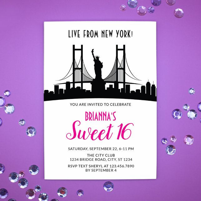 New York Sweet Sixteen Invitation (Creator Uploaded)