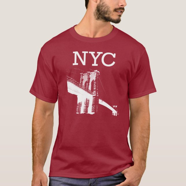New York T-Shirt Deep Red (Front)