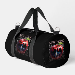 New York The Big Apple Fruit Silhouette City Duffle Bag