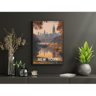New York: The Big Apple - Nature and Skyline Poster