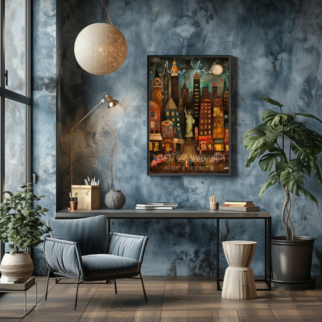 New York: The City That Never Sleeps - Whimsical Poster (Creator Uploaded)
